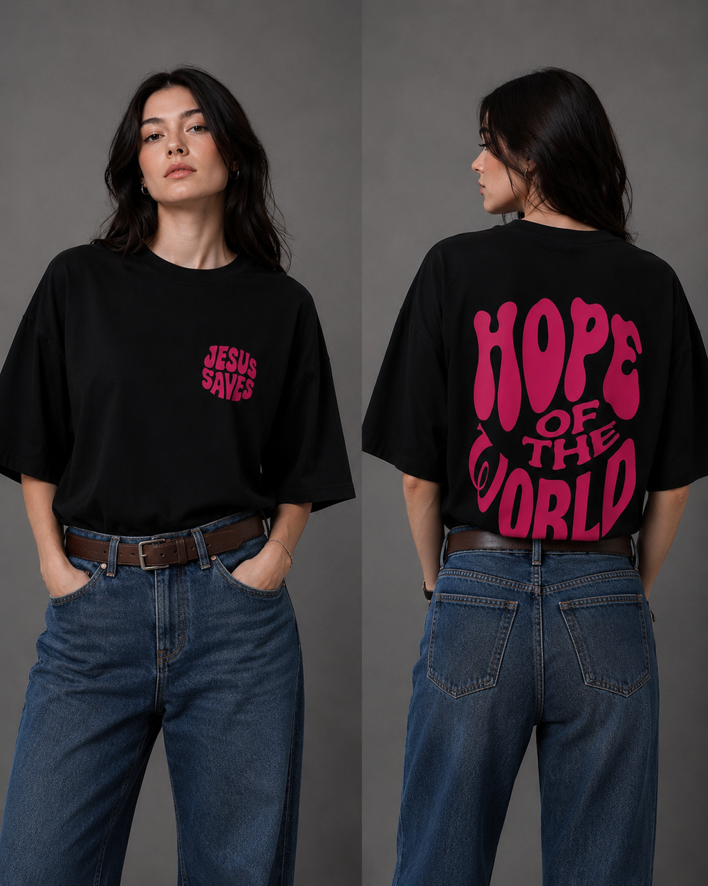 Oversize - FEMININA - Jesus Saves | Hope of the World