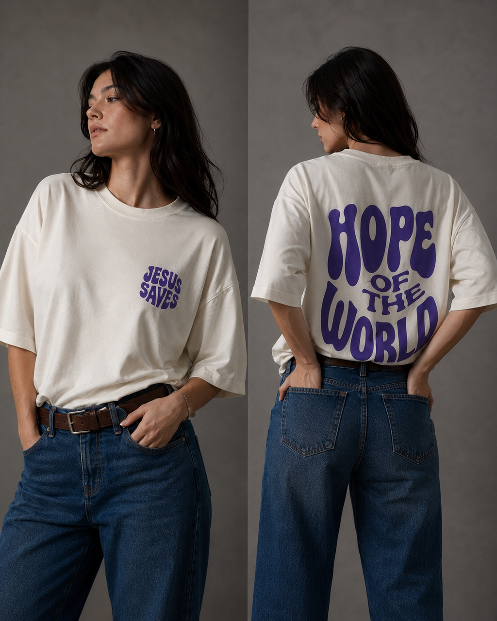 Oversize - FEMININA - Jesus Saves | Hope of the World