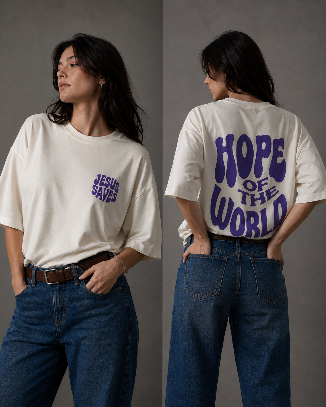 Oversize - FEMININA - Jesus Saves | Hope of the World